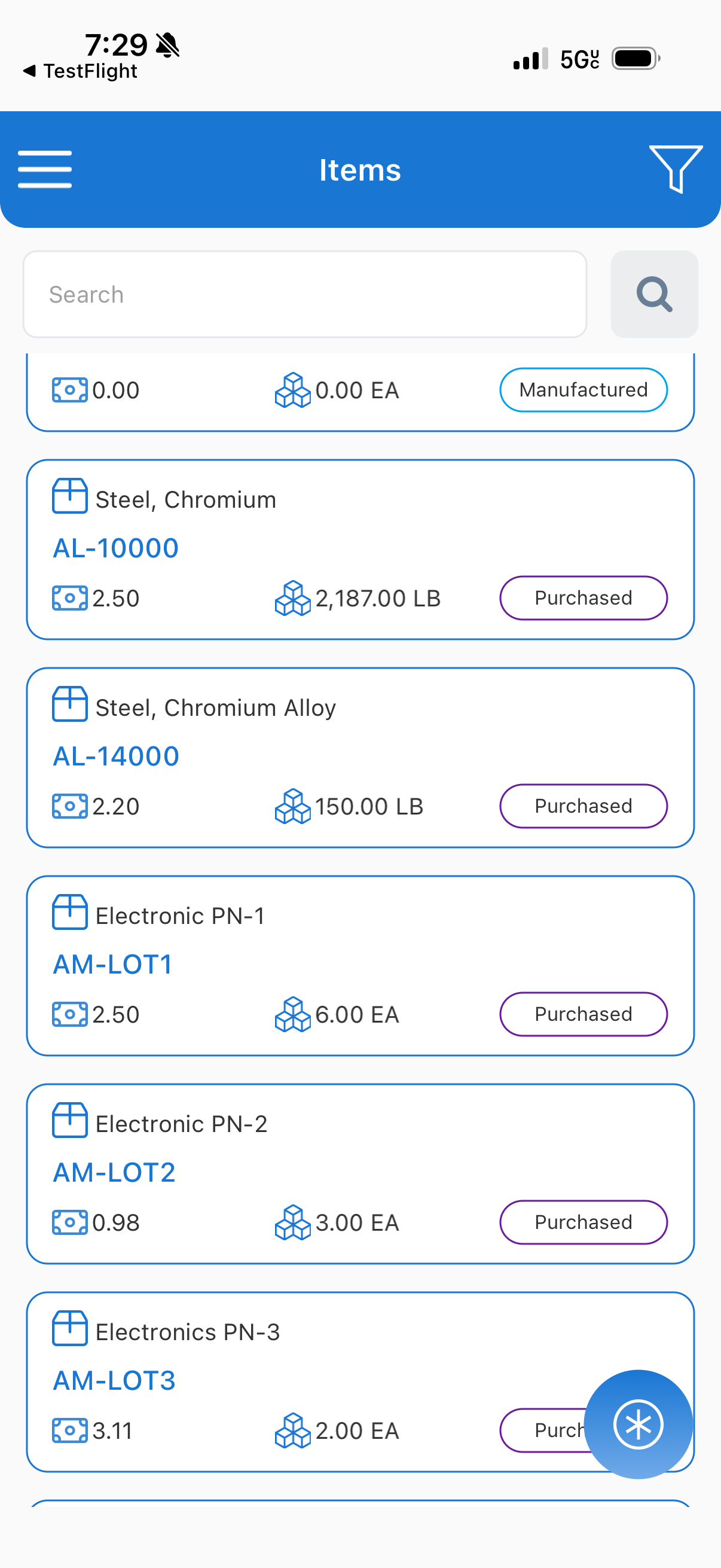 SyteRoam Items form on mobile